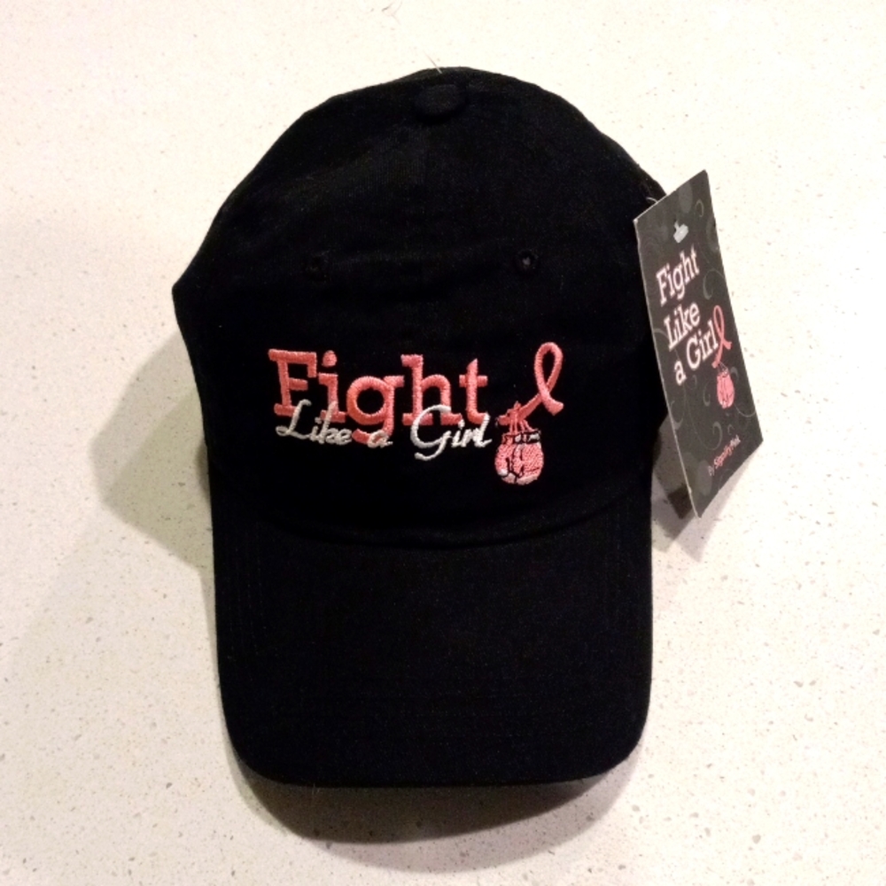 Breast Cancer Awareness " Fight Like A Girl" Adjustable Hat